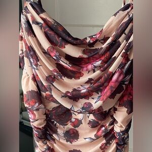 Ruched ASOS Floral Midi Dress US 12